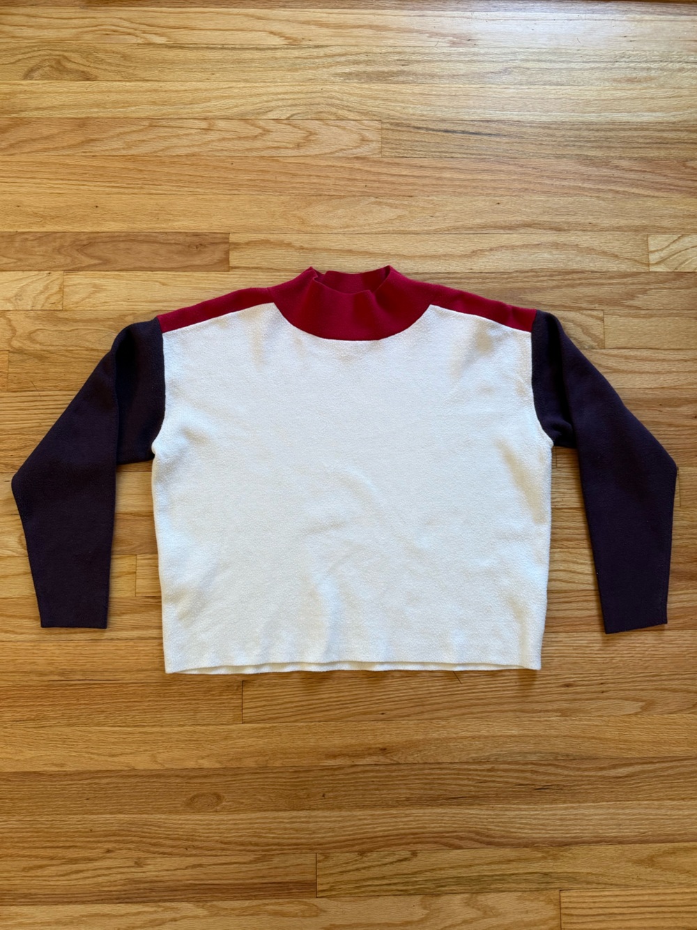 Anthropologie Maeve Colorblock Movk Neck Sweater M